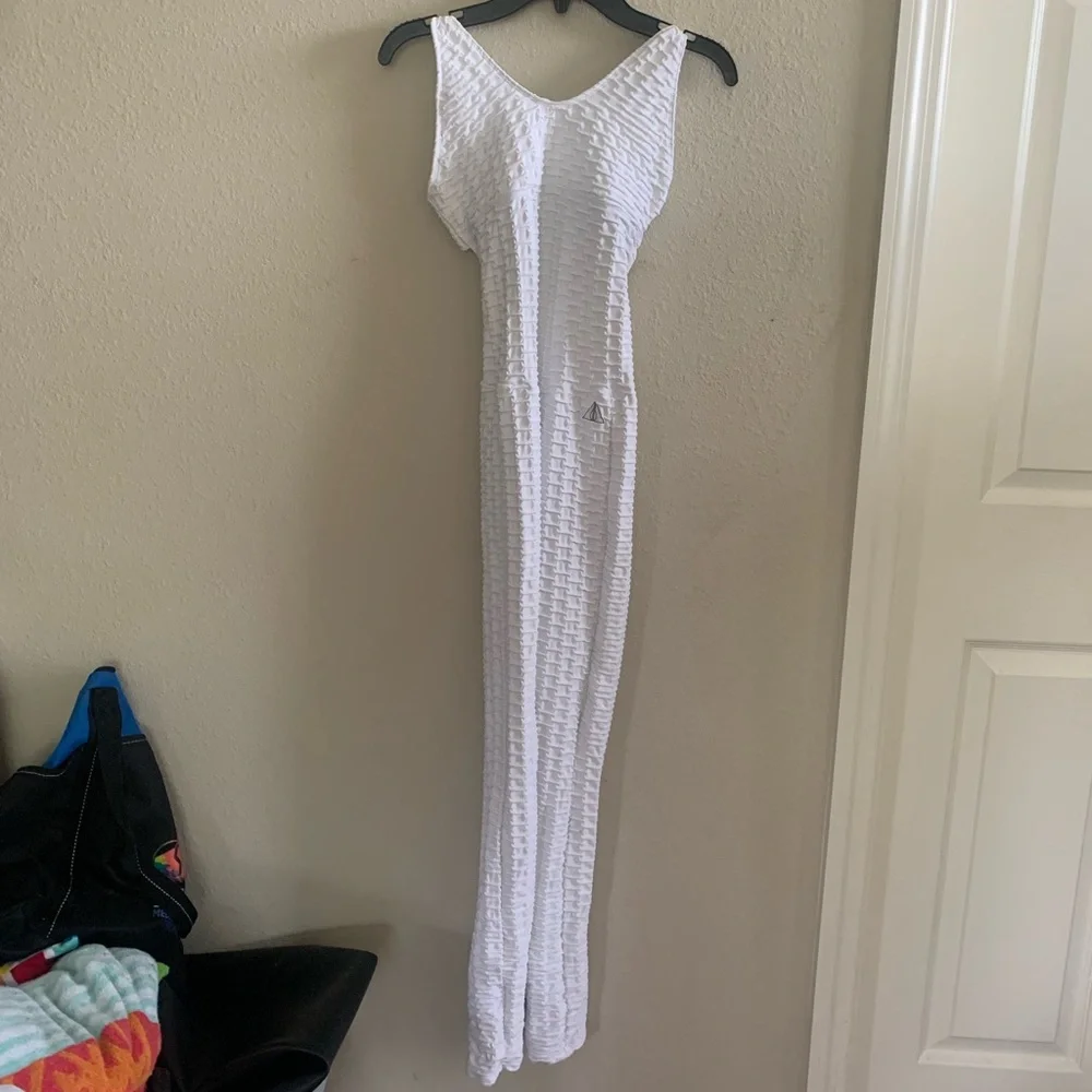 BrunaBody White Honeycomb “tik tok leggings” scrunch butt activewear bodysuit - Picture 4 of 10